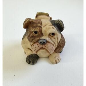VTG 2002 Harmony Kingdom Pot Bellys Buster Collectibles Bulldog w/backpack